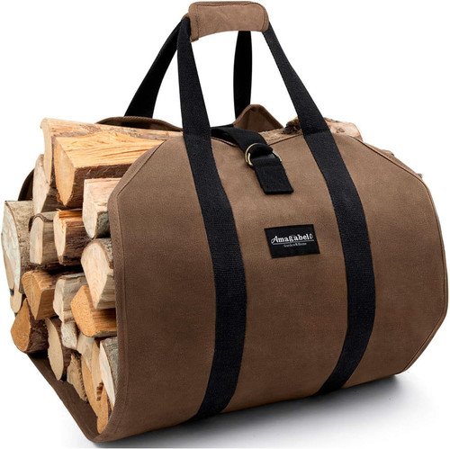 Fireplace carrier waxed canvas - carrier,